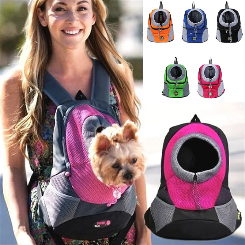 Outdoor Pet Carrier Backpack – Double Shoulder Travel Bag for Dogs & Cats