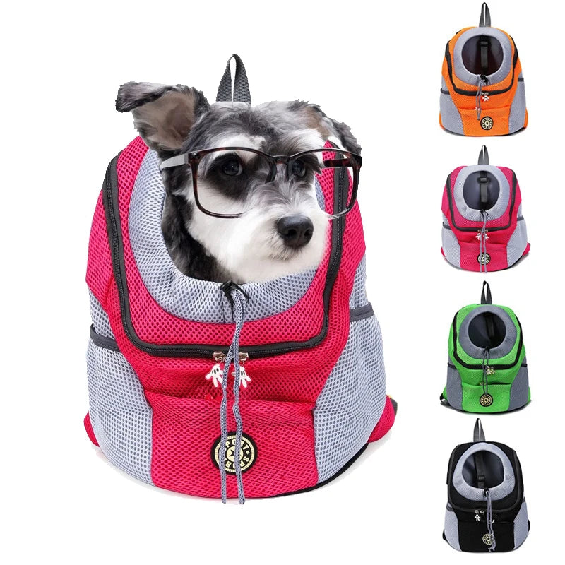 Outdoor Pet Carrier Backpack – Double Shoulder Travel Bag for Dogs & Cats