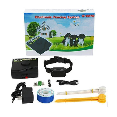 W-227B In-Ground Electric Dog Fence – Rechargeable Training Collar Containment System