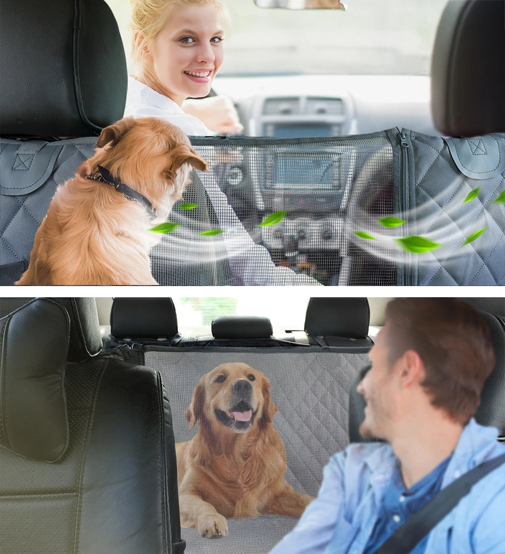 PETRAVEL Waterproof Dog Car Seat Cover – Hammock-Style Rear Seat Protector