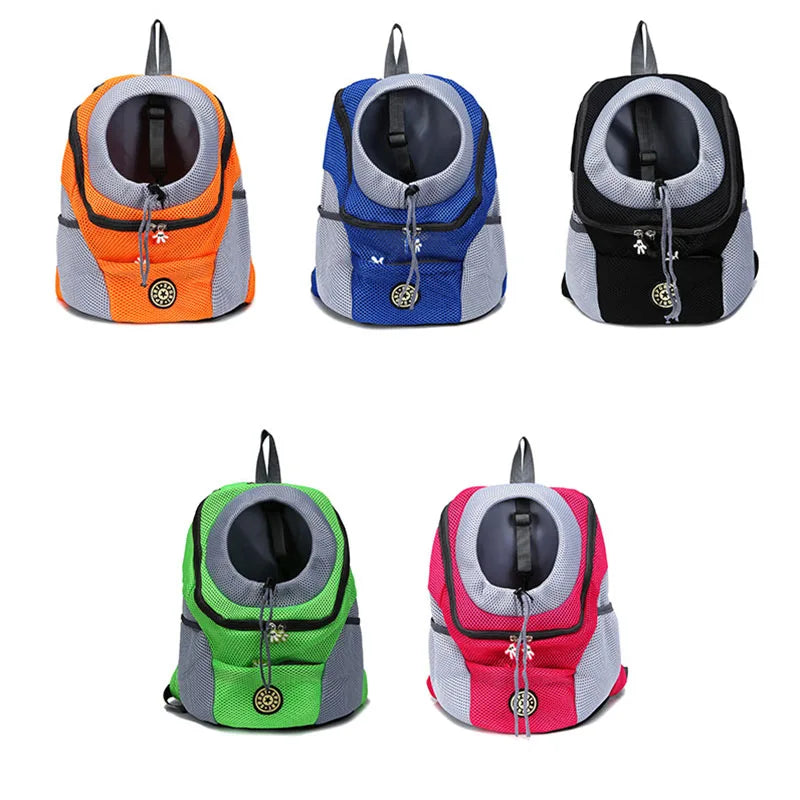 Outdoor Pet Carrier Backpack – Double Shoulder Travel Bag for Dogs & Cats
