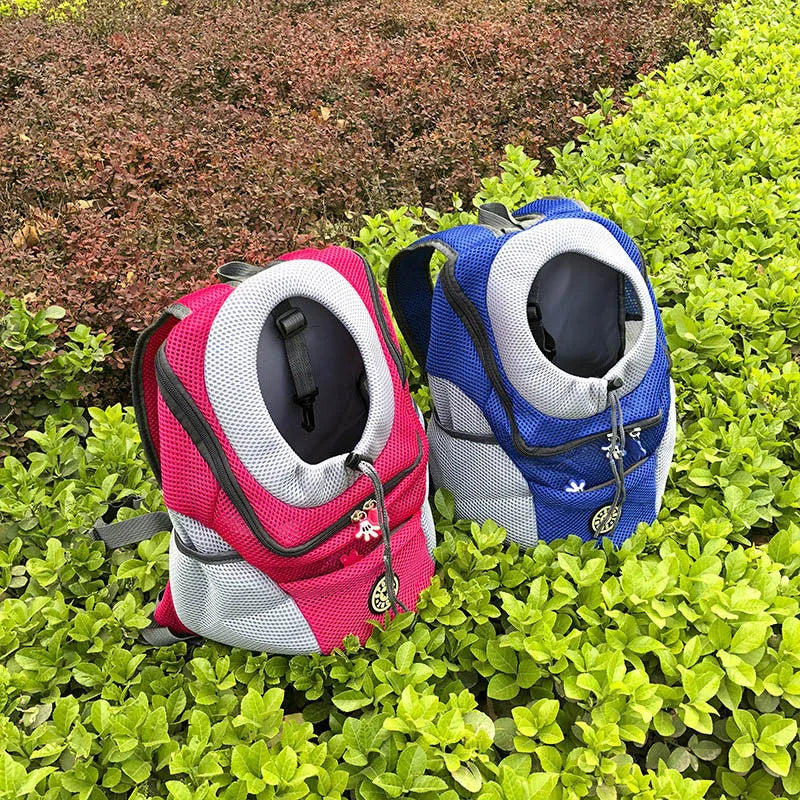 Outdoor Pet Carrier Backpack – Double Shoulder Travel Bag for Dogs & Cats
