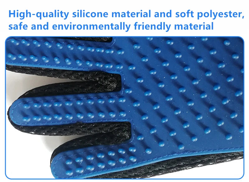 Pet Grooming Glove – Deshedding & Massage Brush for Cats and Dogs