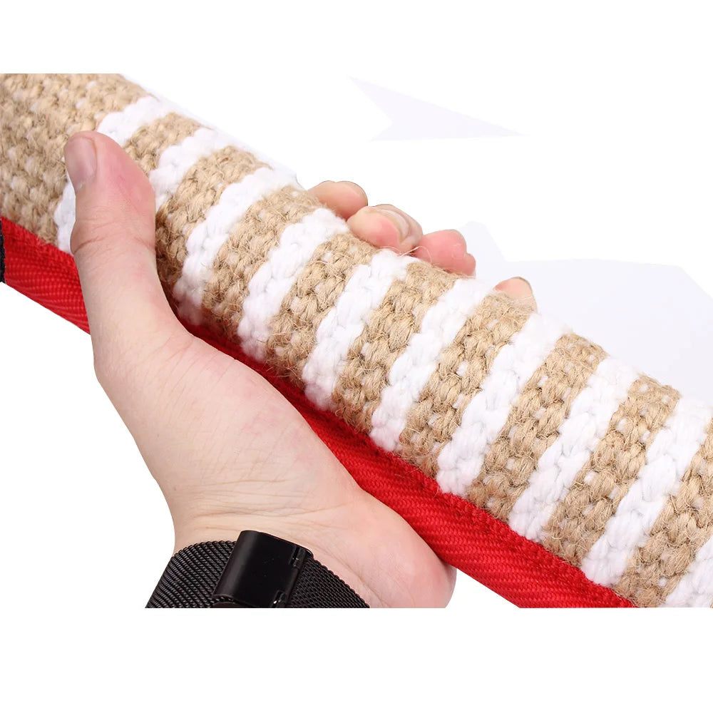 Dog Training Bite Tug Toy – Durable Chew Pillow with 2 Rope Handles