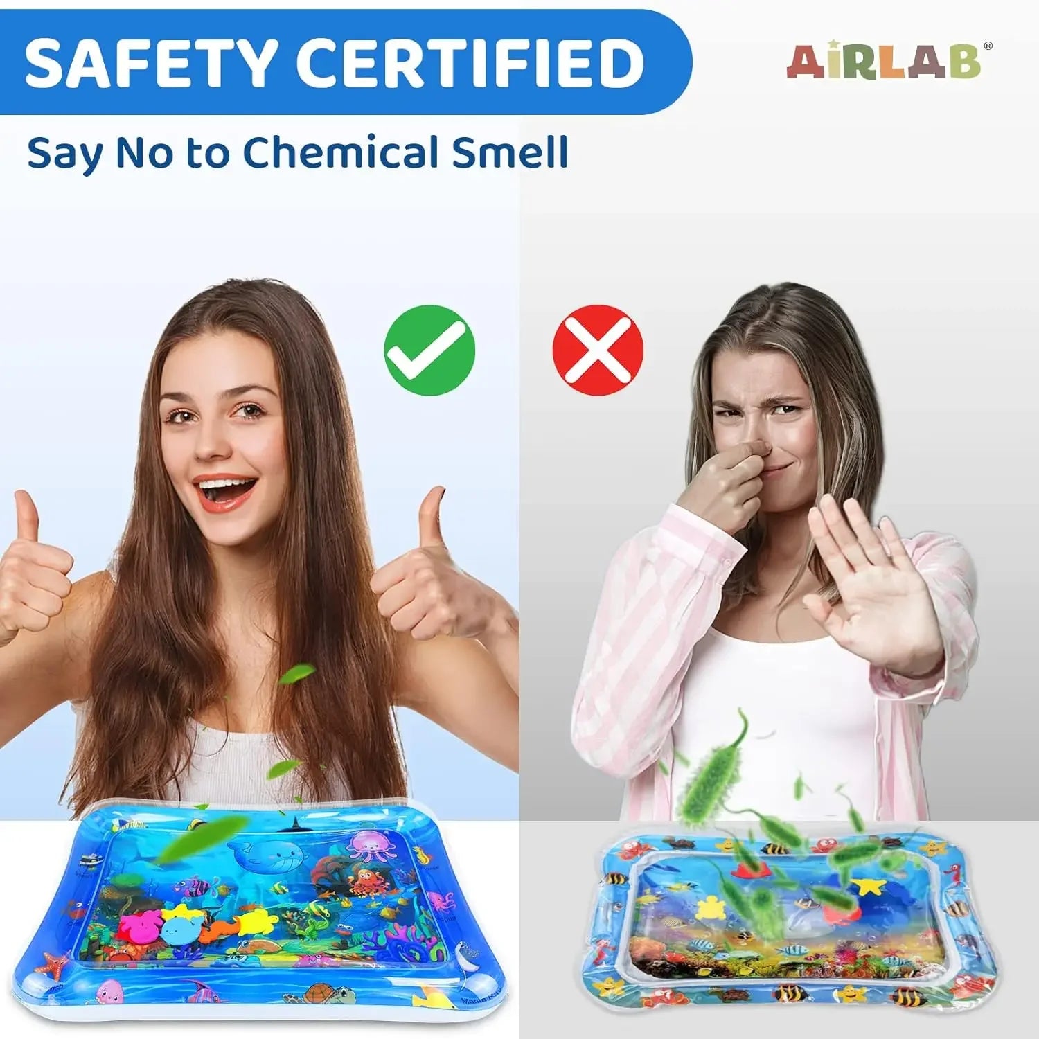 Inflatable Pet Water Play Mat – Ocean-Themed Sensory Mat for Cats & Dog