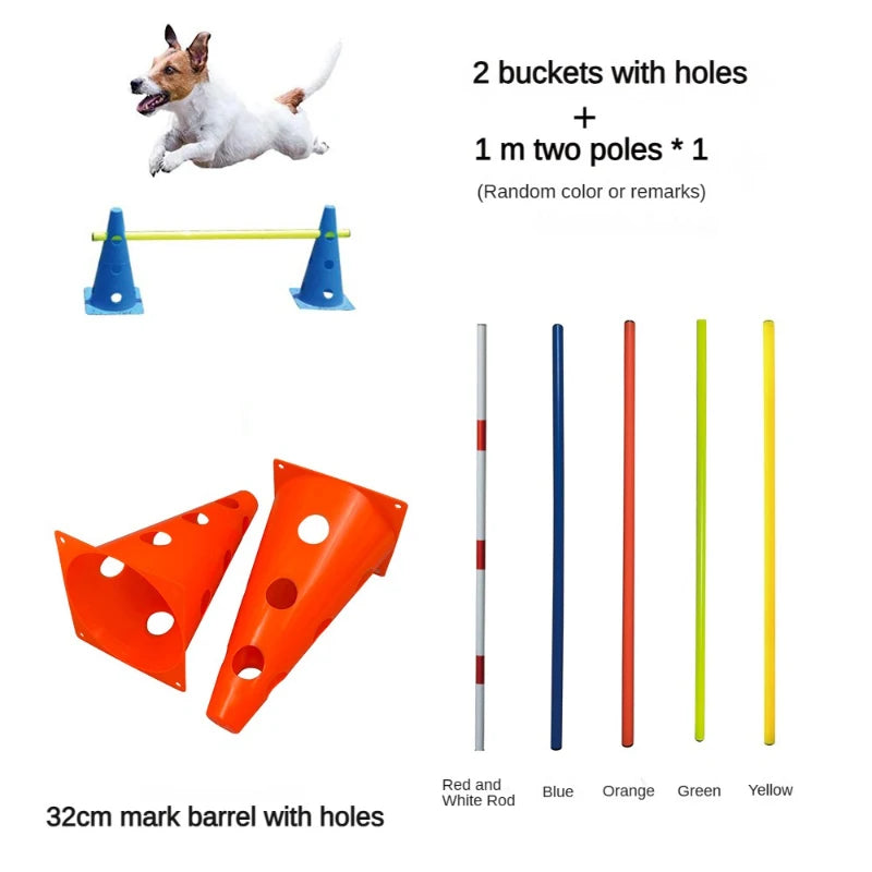 Dog Agility Training Hurdle – Adjustable Jump Bar Obstacle for Exercise & Obedience