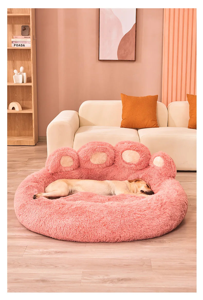 Fluffy Dog & Cat Bed – Soft Pet Sofa Mat for Small to Large Pets