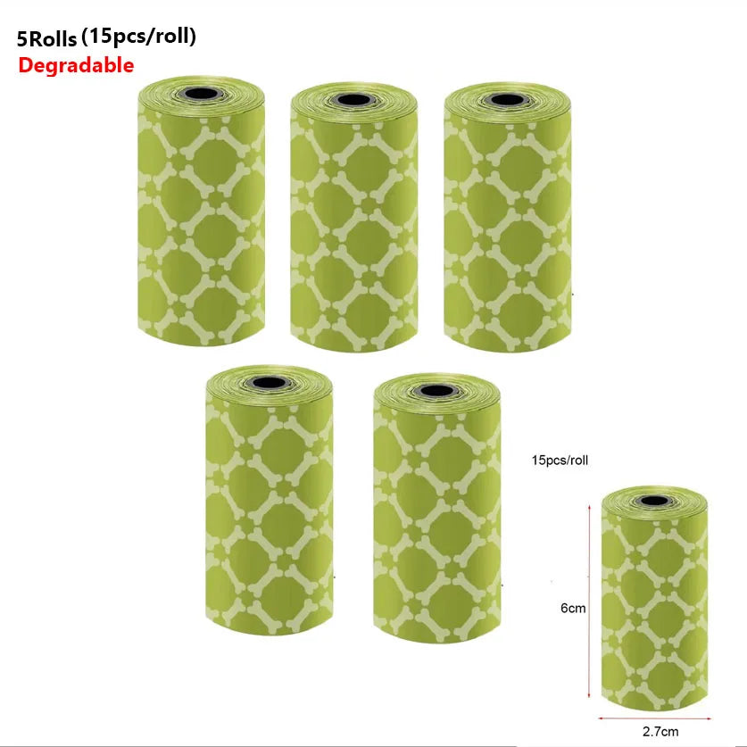 5 Rolls (100pcs) Dog Poop Bags – Leak-Proof Pet Waste Bags for Outdoor Us