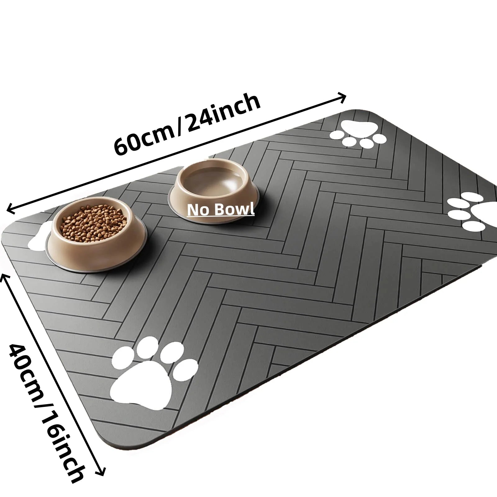 Absorbent Pet Feeding Mat – Quick-Dry Bowl Placemat with Waterproof Backing
