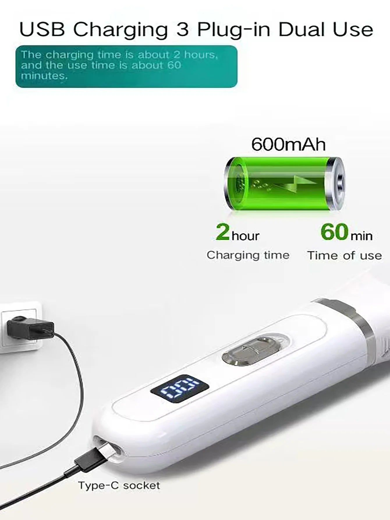 Rechargeable Dog Hair Clippers – Professional Silent Pet Grooming Trimmer