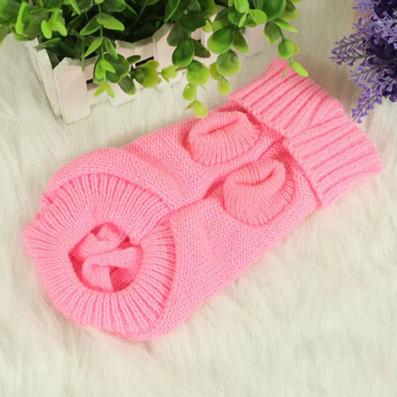 Knitted Dog Sweater – Winter Pet Clothes for Small & Medium Dogs