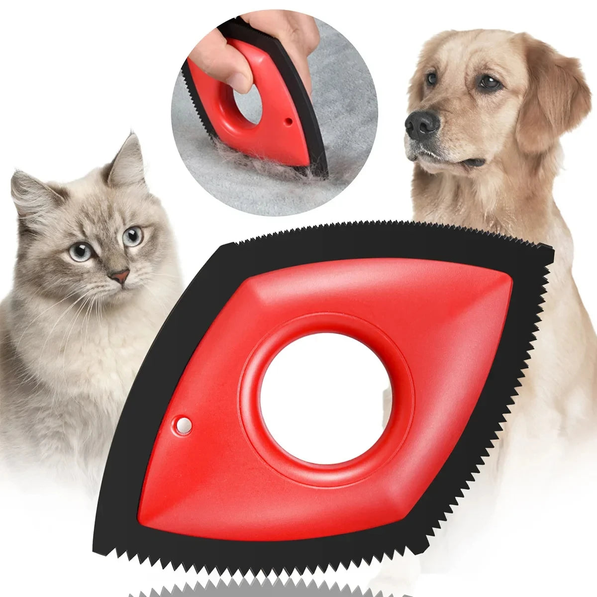 4-Mode Pet Hair Remover Brush – Reusable Cleaning Comb for Furniture & Car Seats