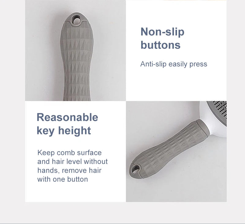 Pet Hair Remover Brush – Grooming Comb for Long-Haired Dogs & Cats