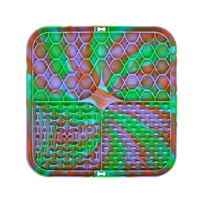 Silicone Lick Mat for Dogs – Slow Feeder & Bath Time Distraction Pad