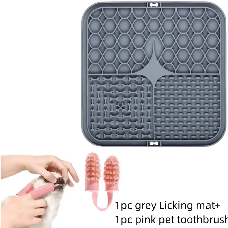 Silicone Lick Mat for Dogs – Slow Feeder & Bath Time Distraction Pad