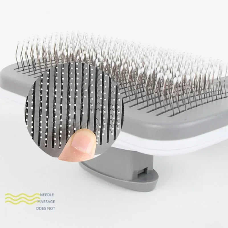 Pet Grooming Brush – Stainless Steel Comb for Dogs & Cats