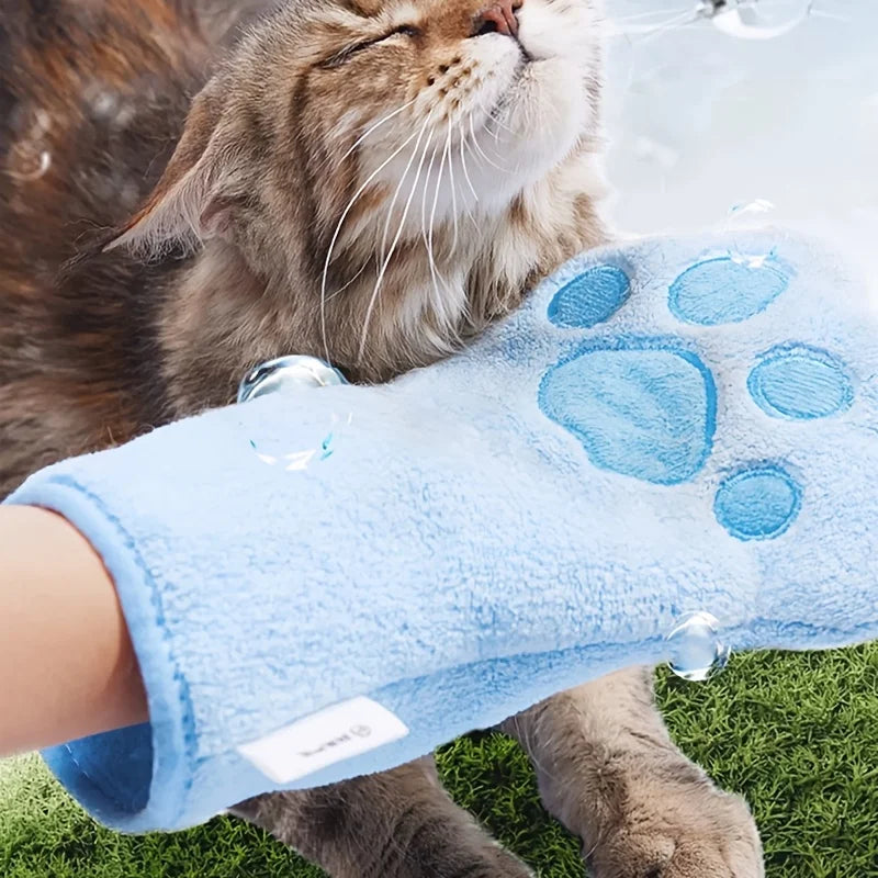Quick-Dry Dog Bath Gloves – Absorbent Grooming Towels for Dogs & Cats