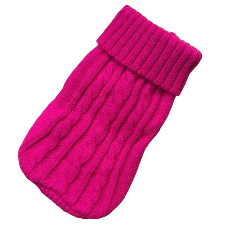 Knitted Dog Sweater – Winter Pet Clothes for Small & Medium Dogs