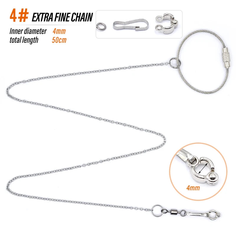 Parrot Leg Ring with Foot Chain – Bird Ankle Strap for Outdoor Flying & Training