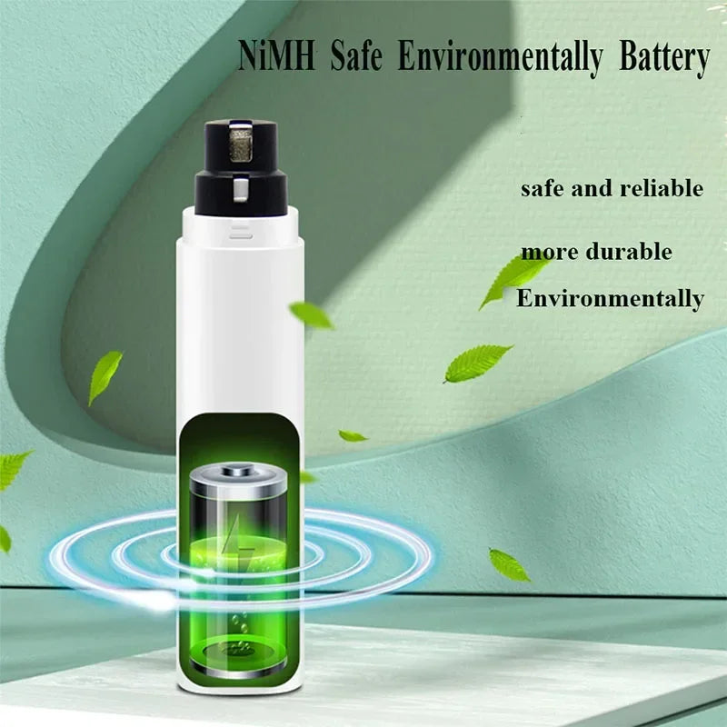 Electric Pet Nail Grinder – USB Rechargeable Dog & Cat Nail Clippers with LED Light