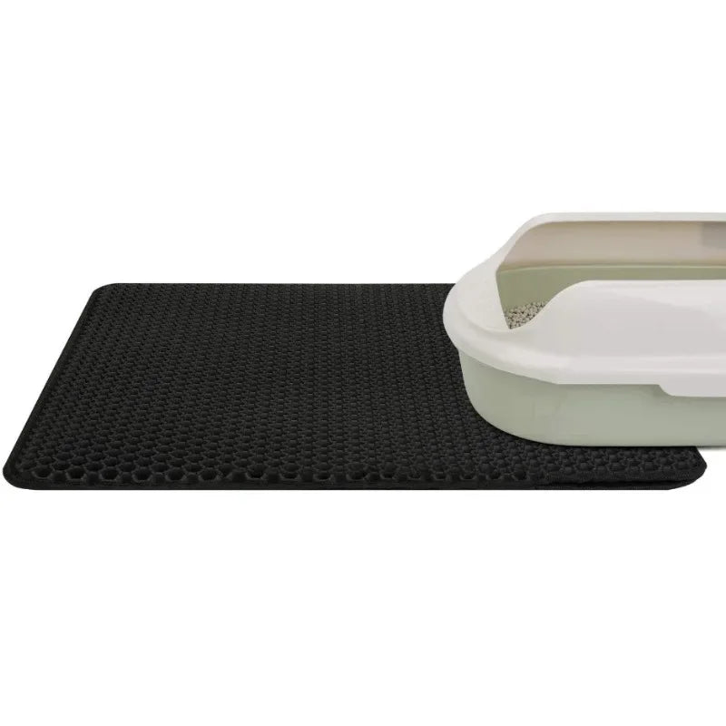 Waterproof Double-Layer Cat Litter Mat – Non-Slip, Washable Pad with Bonus Gift