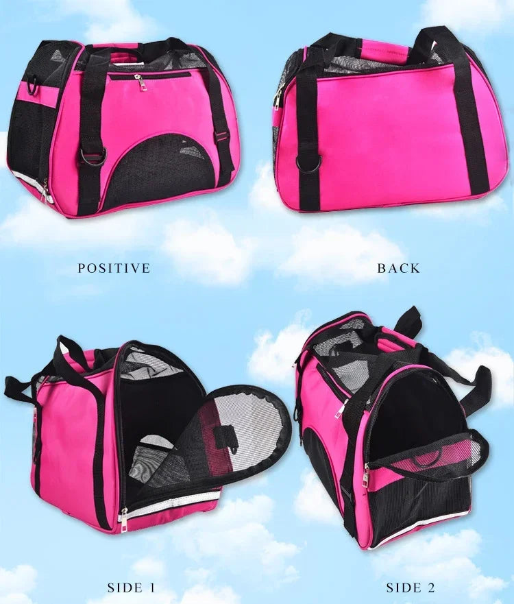 Portable Pet Carrier Bag – Breathable Travel Handbag for Small Dogs & Cats