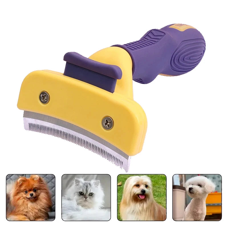Dog & Cat Grooming Brush – Anti-Knot & Hair Removal Comb for Short Hair Pets