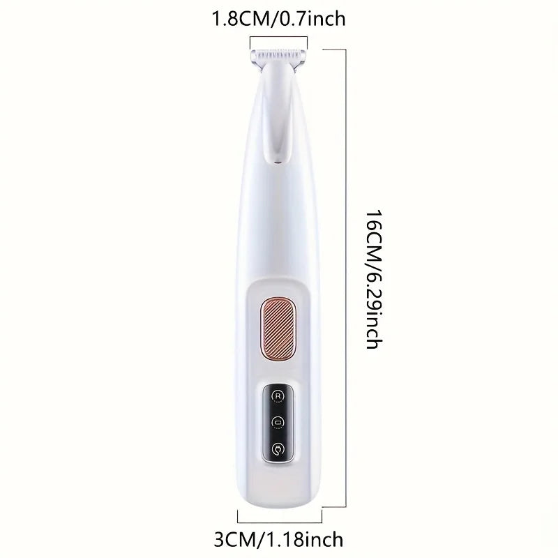 USB Dog Paw Trimmer – LED Light, Waterproof & Low-Noise Electric Pet Groomer