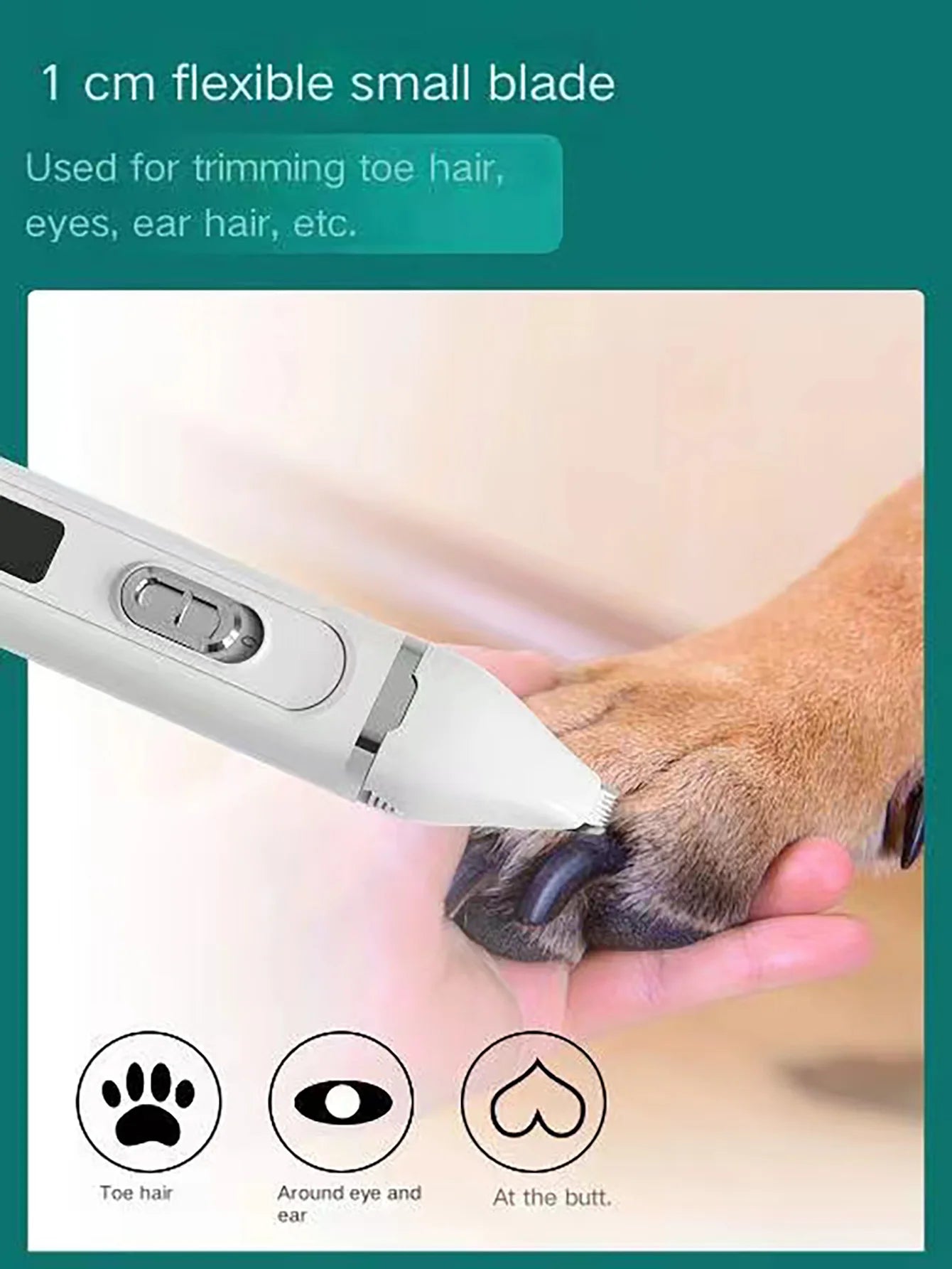 Rechargeable Dog Hair Clippers – Professional Silent Pet Grooming Trimmer