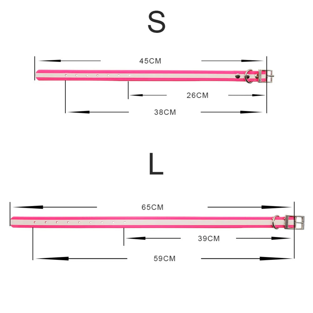 Waterproof TPU+Nylon Dog Collar – Dirt-Resistant & Easy to Clean in 7 Colors