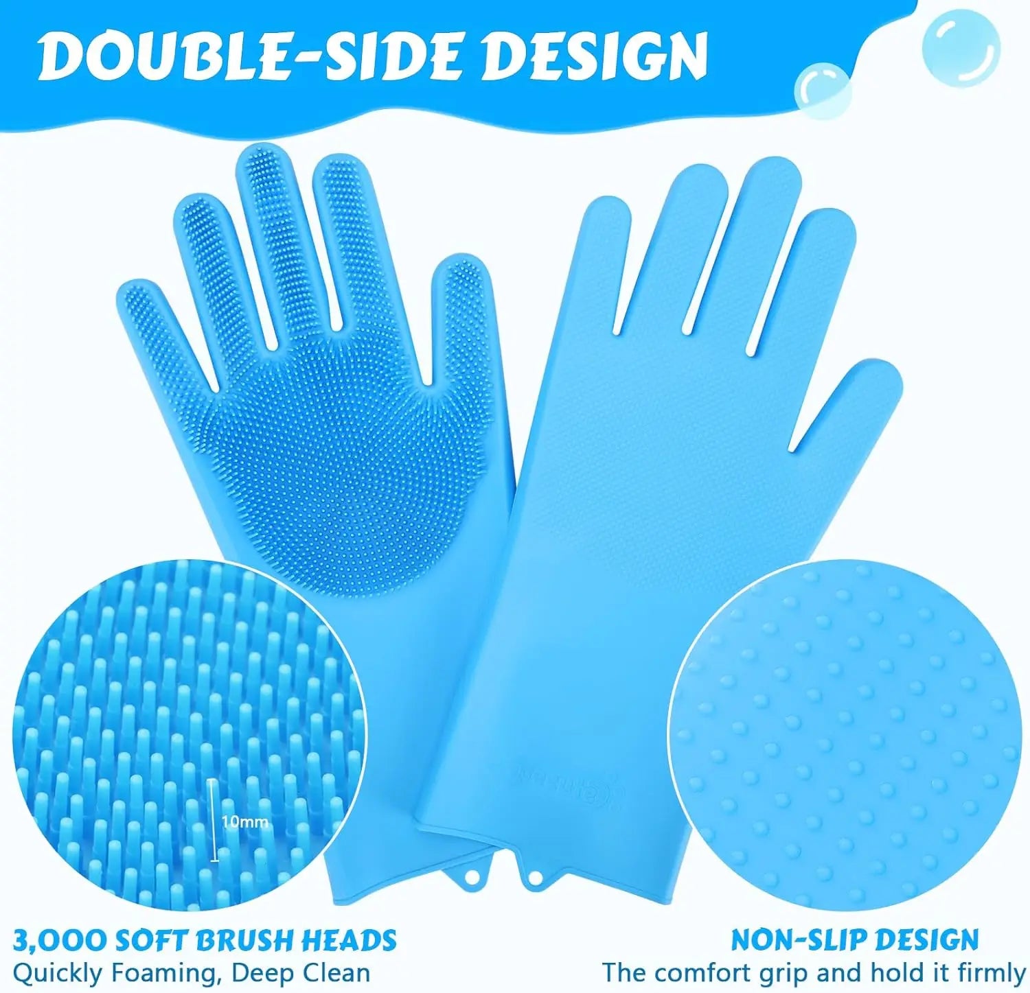 Silicone Pet Grooming Glove – Bath & Hair Removal Glove for Dogs & Cats