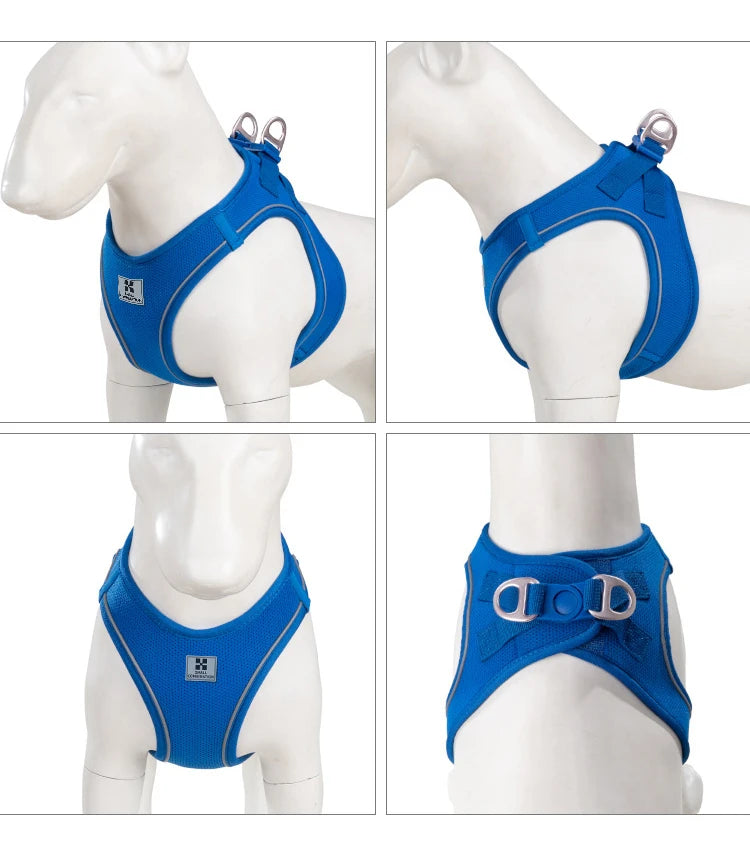 Reflective Dog Harness & Leash Set – Adjustable Pet Vest for Small & Medium Dogs