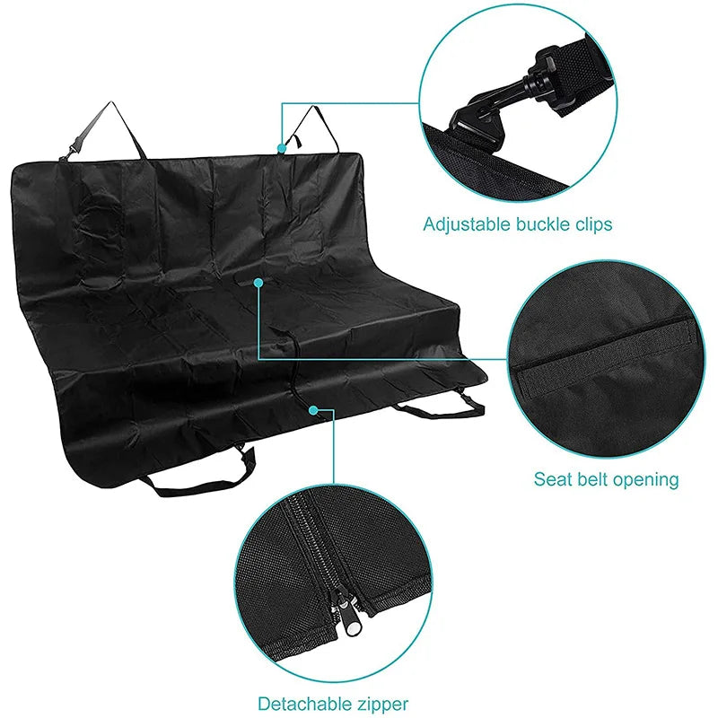 Waterproof Dog Car Seat Cover – Hammock Travel Mat for Back Seat Protection