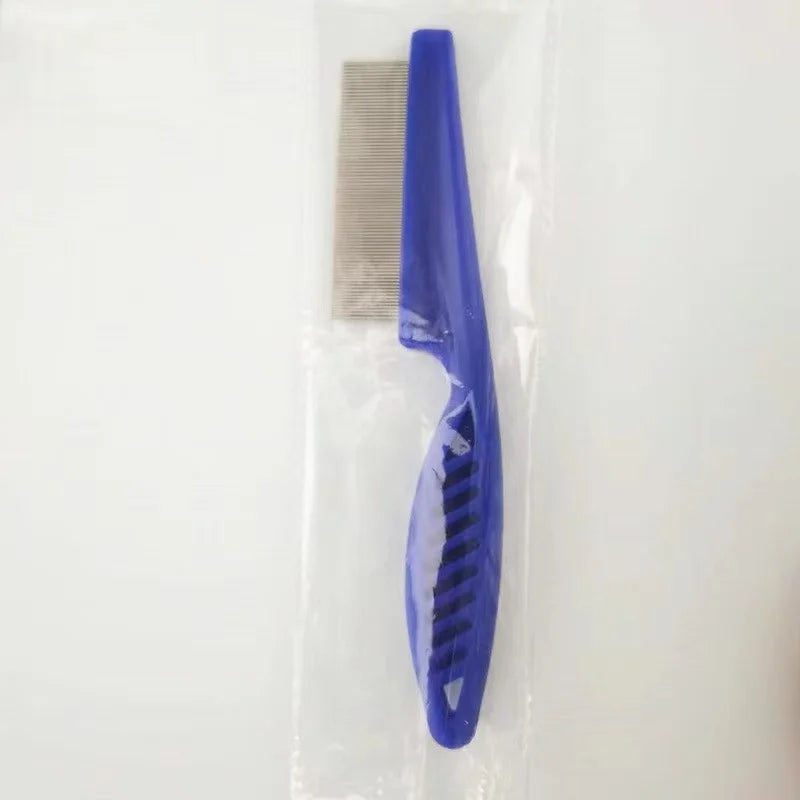 1/2PC Stainless Steel Pet Shedding & Flea Comb – Grooming Tool for Dogs & Cats