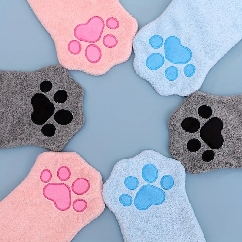 Quick-Dry Dog Bath Gloves – Absorbent Grooming Towels for Dogs & Cats