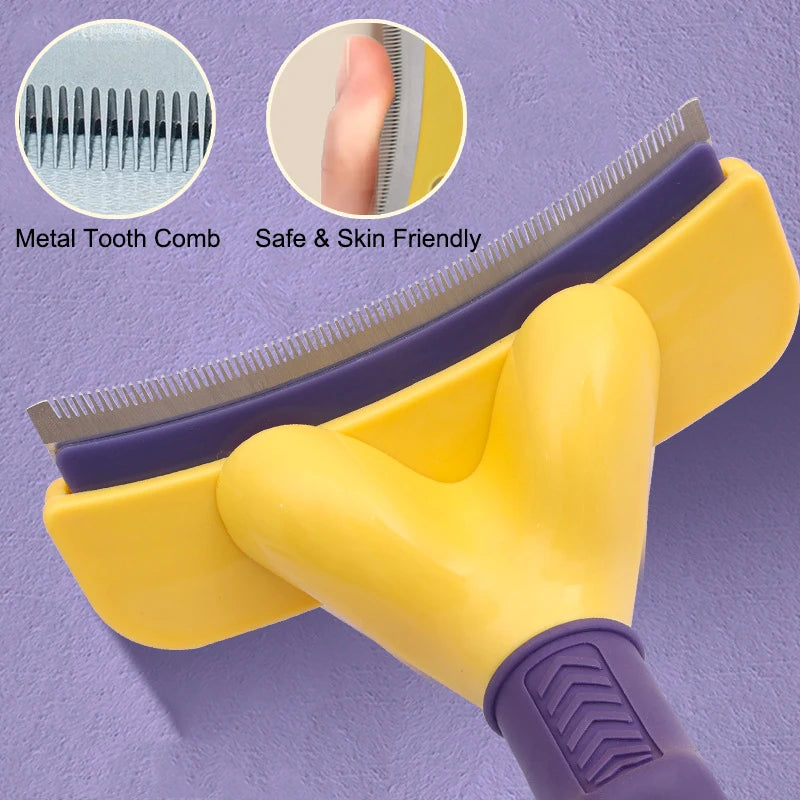 Dog & Cat Grooming Brush – Anti-Knot & Hair Removal Comb for Short Hair Pets