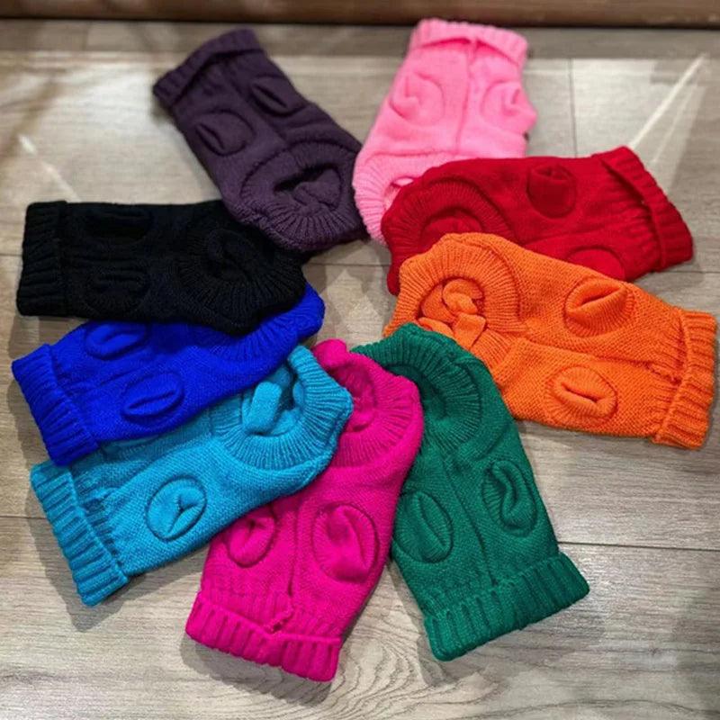 Knitted Dog Sweater – Winter Pet Clothes for Small & Medium Dogs