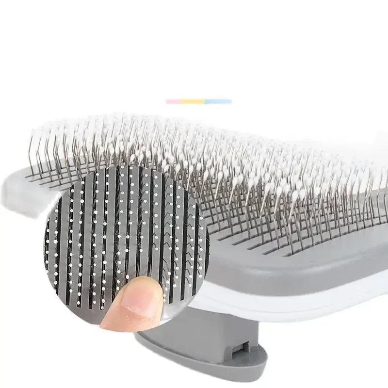 Pet Grooming Brush – Stainless Steel Comb for Dogs & Cats