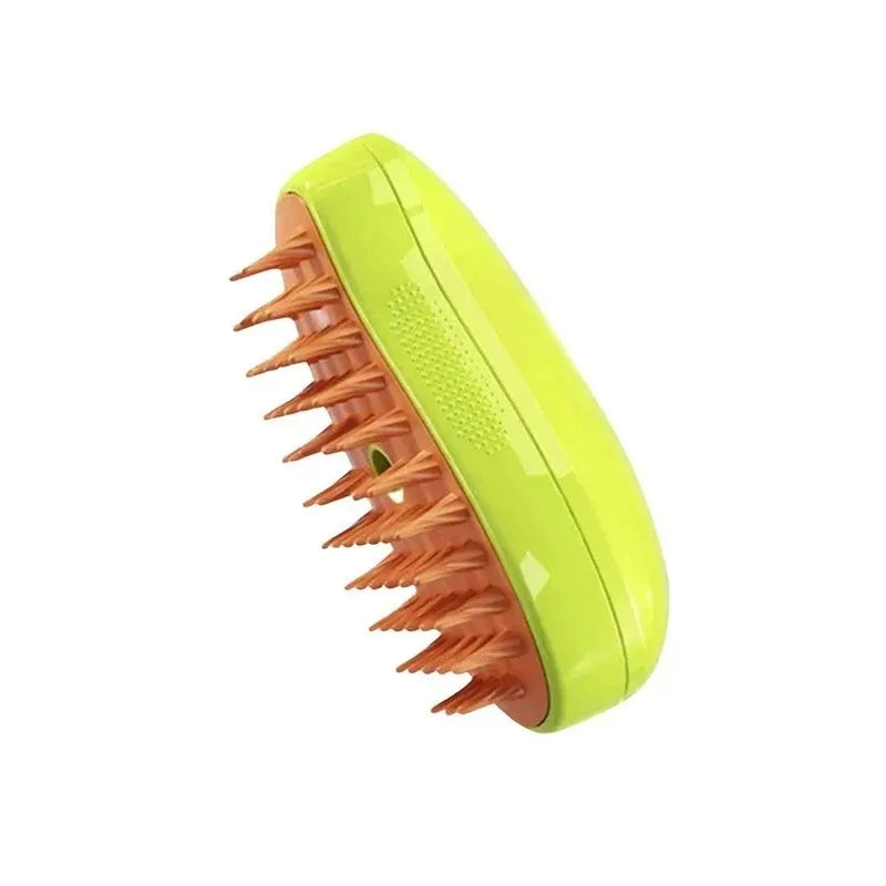 3-in-1 Electric Pet Steam Brush – Spray, Massage & Hair Removal Grooming Comb