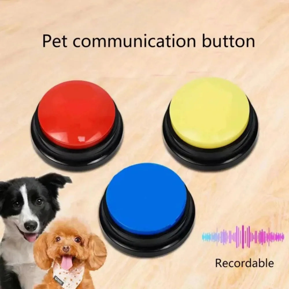 8PCS Dog Talking Buttons – 30s Recordable Voice Training Buzzers for Pets