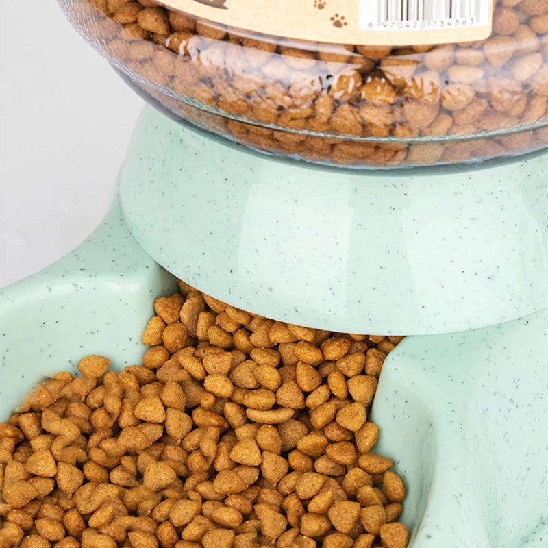 Large Capacity Pet Feeder & Water Dispenser – Auto Feeding Bowl for Cats & Small Dogs