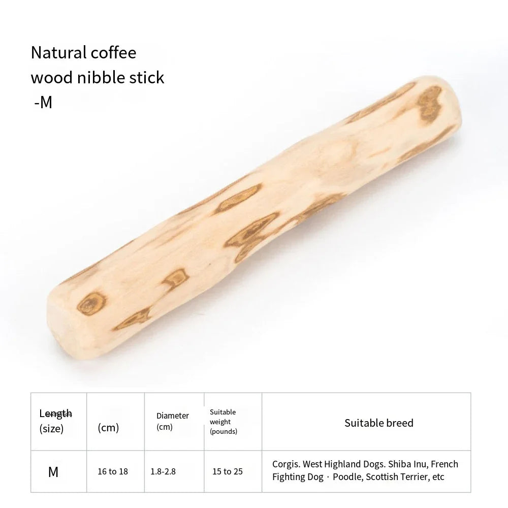 FZCSPEED Wooden Dog Chew Stick – Coffee Wood Toy for Tooth Pressure Relief