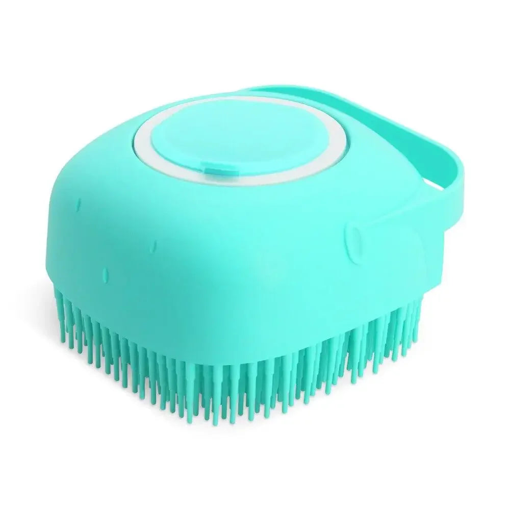 Pet Bath Shampoo Brush – Soft Silicone Grooming Scrubber for Dogs & Cats