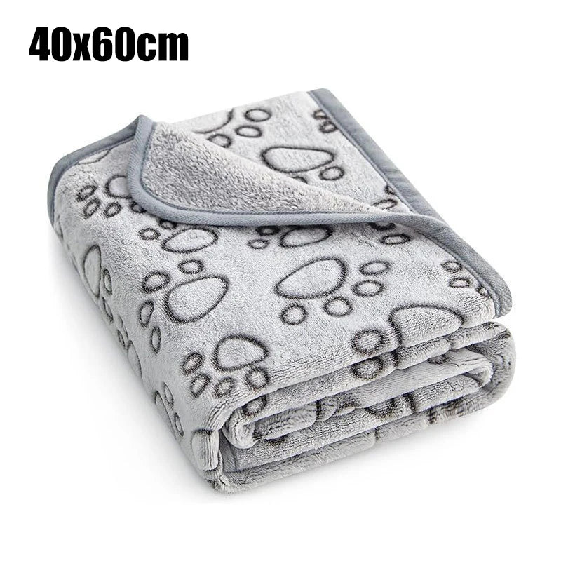 Soft Cartoon Pet Blanket – Fluffy Warm Bed Mat for Cats & Dogs