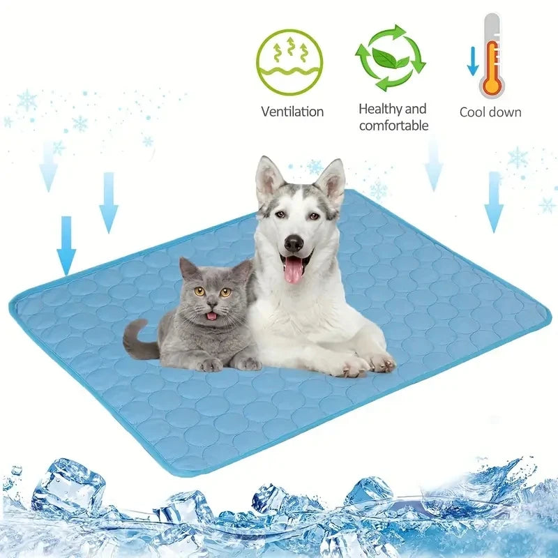 Extra Large Dog Cooling Mat – Summer Ice Pad Bed for Dogs & Cats