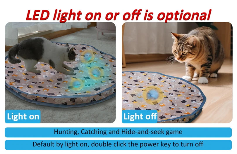 Motion-Activated Rolling Cat Toy – Fast Ball in Pouch for Indoor Play