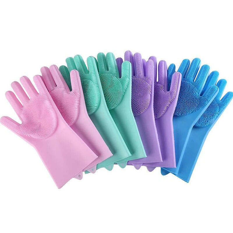 Silicone Pet Grooming Glove – Bath & Hair Removal Glove for Dogs & Cats
