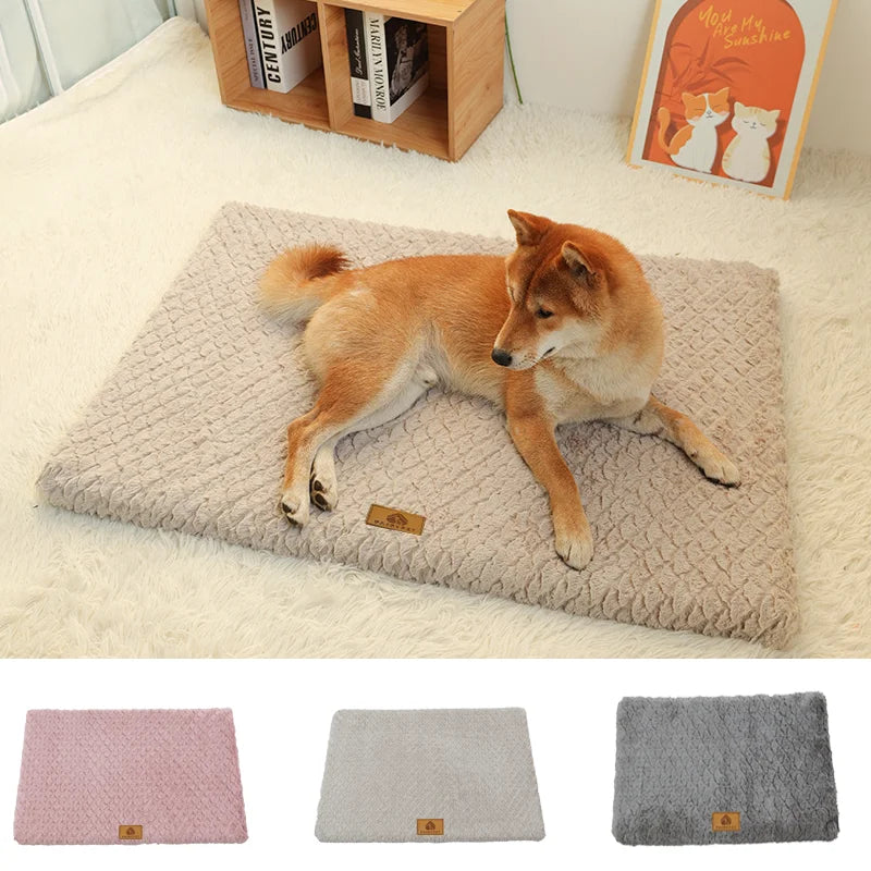 Orthopedic 3D Foam Dog Bed – Washable Faux Fur Cover & Waterproof Base