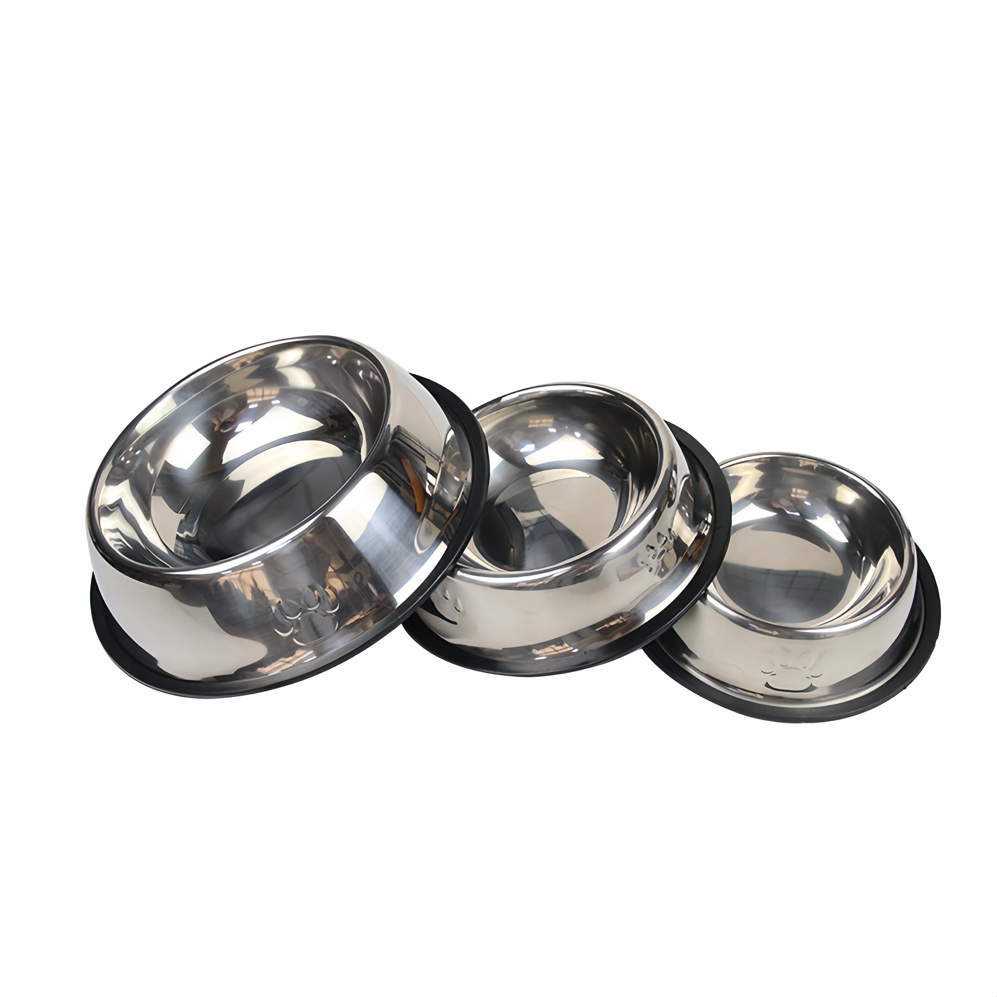 Stainless Steel Pet Feeding Bowl – Durable Food & Water Dish (6 Sizes)