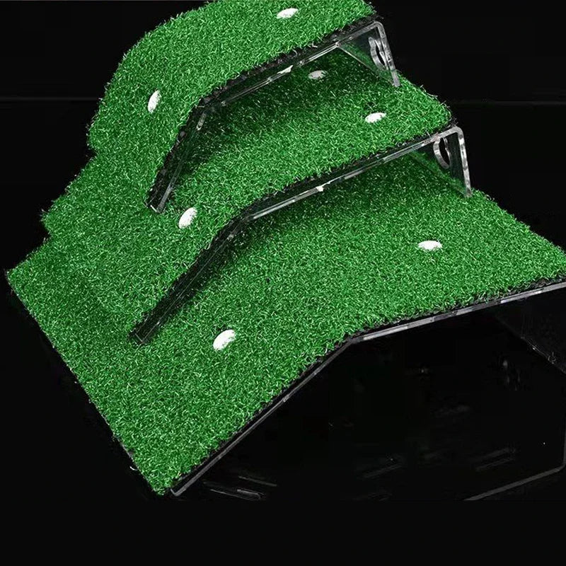 S/M/L Turtle Platform Float with Grass Ramp – Reptile Resting Terrace, Moss Island & Aquarium Habitat Decor